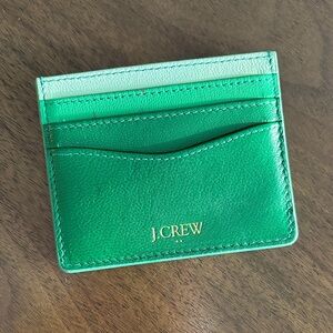 J. Crew Vibrant Green Card Holder